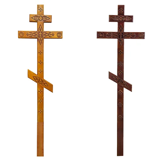 Изображение товара - Крест сосновый прямой с декором