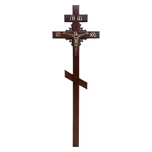 Изображение товара - Крест сосновый прямой «Угловой узор»